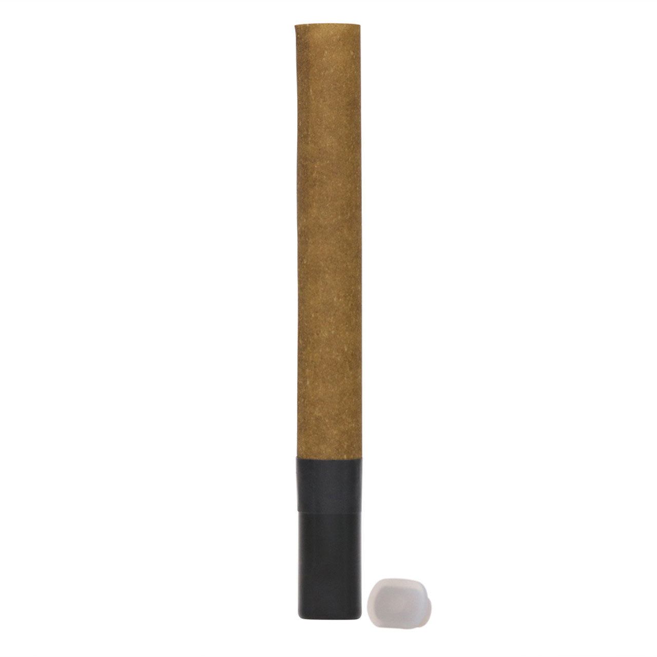 Custom Cones USA 109mm Pre-Rolled Tubes, Standard Brown Hemp Wrap with 12mm Wide Black Ceramic Tip - Case of 50