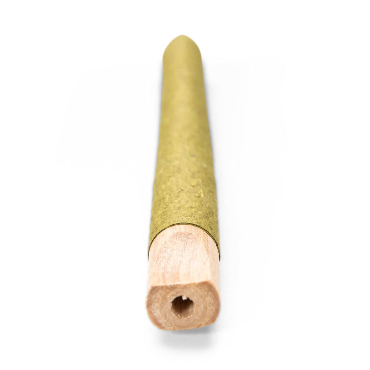 Custom Cones USA 109mm Pre-Rolled Tubes, Green Hybrid Hemp Wrap with 9mm Wide Natural Wood Tip - Case of 200