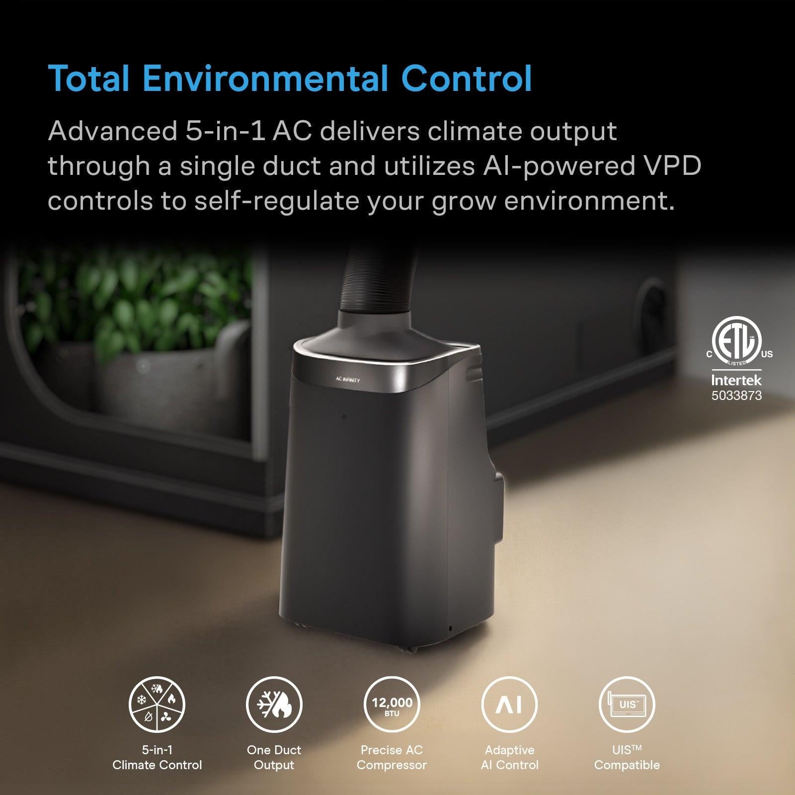 AC Infinity TERRAFORM 8 All-In-One Air Conditioner, 12000 BTU.