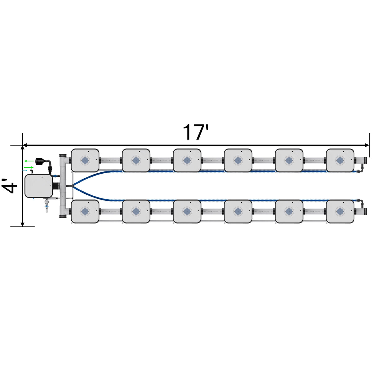 Current Culture Under Current UCXL13 RDWC System, 12-Site, 2-Row