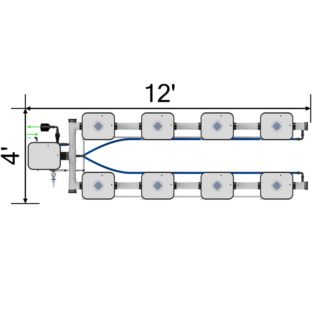 Current Culture Under Current UCXL13 RDWC System, 8-Site, 2-Row