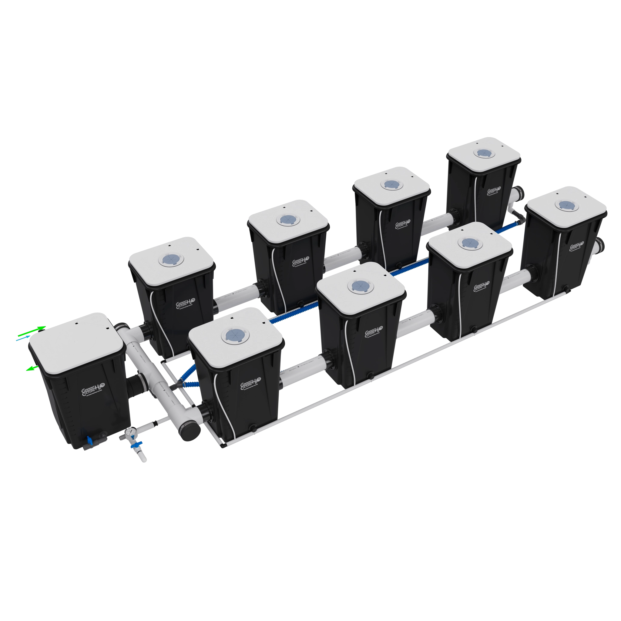 Current Culture UCXL13 RDWC System, 8-Site, 2-Row
