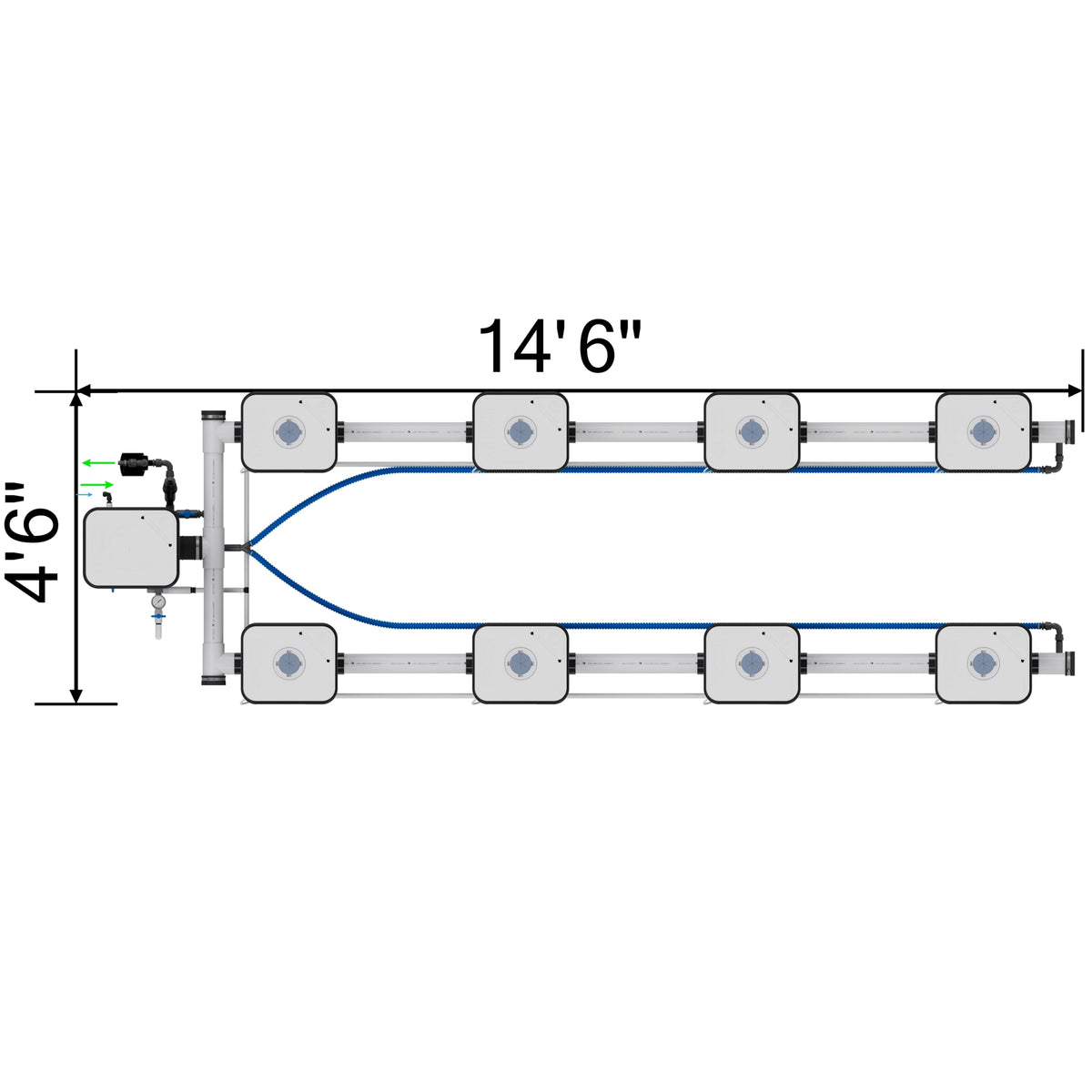 Current Culture Under Current UCXXL13 RDWC System, 8-Site, 2-Row