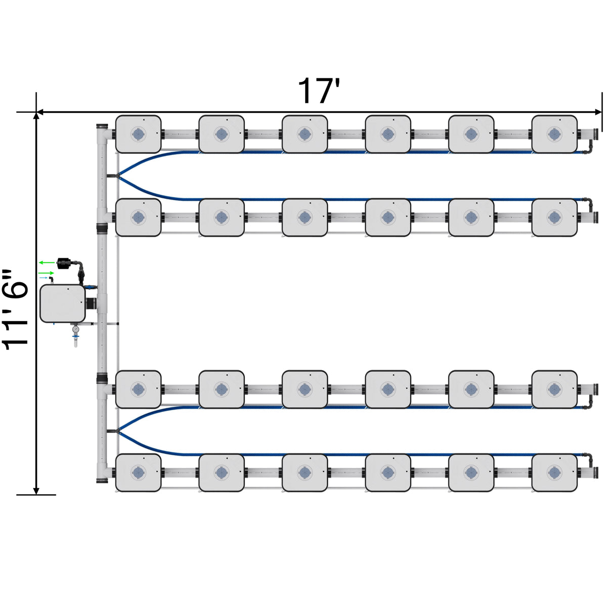 Current Culture Under Current UCXL13 RDWC System, 24-Site, 4-Row