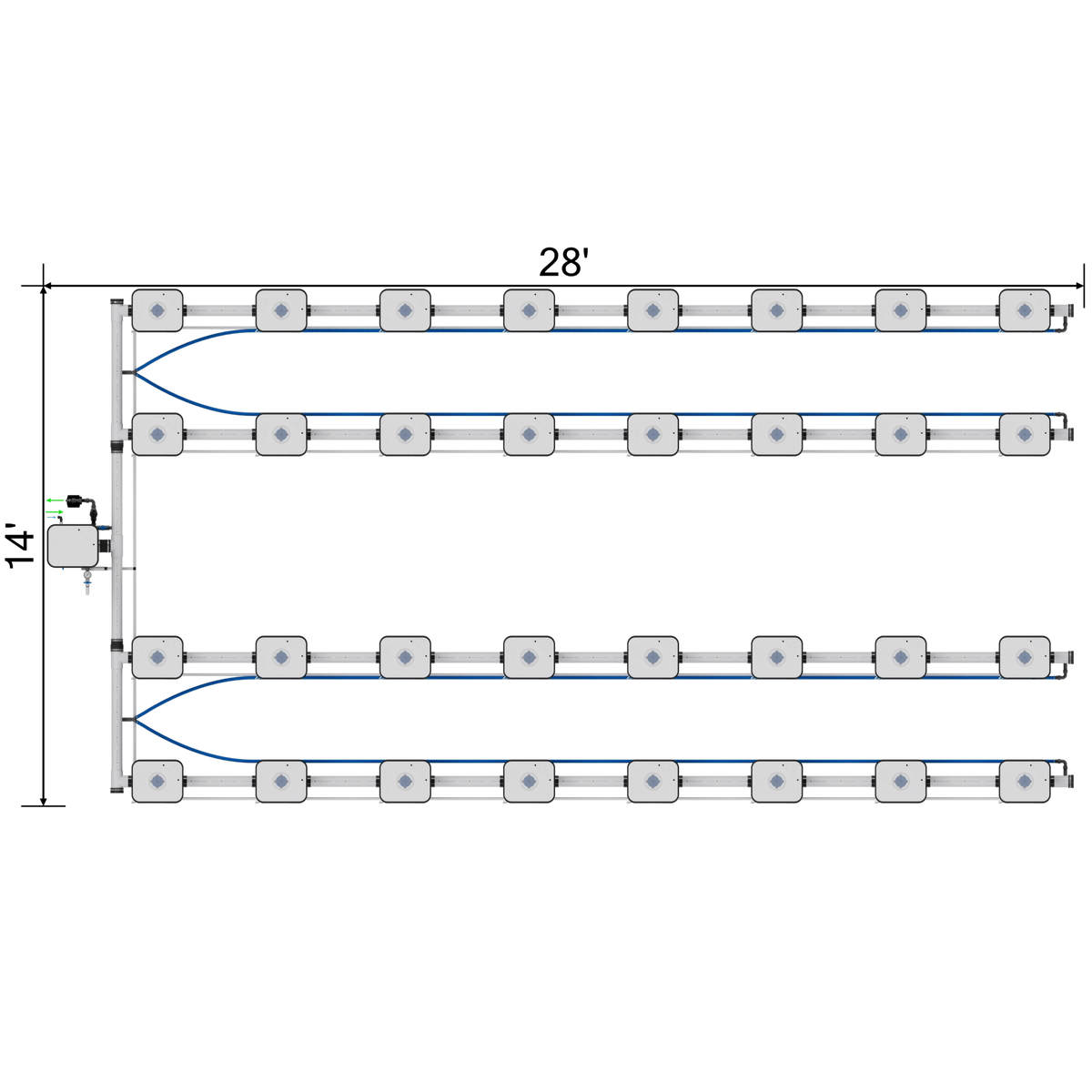 Current Culture Under Current UCXXL13 RDWC System, 32-Site, 4-Row