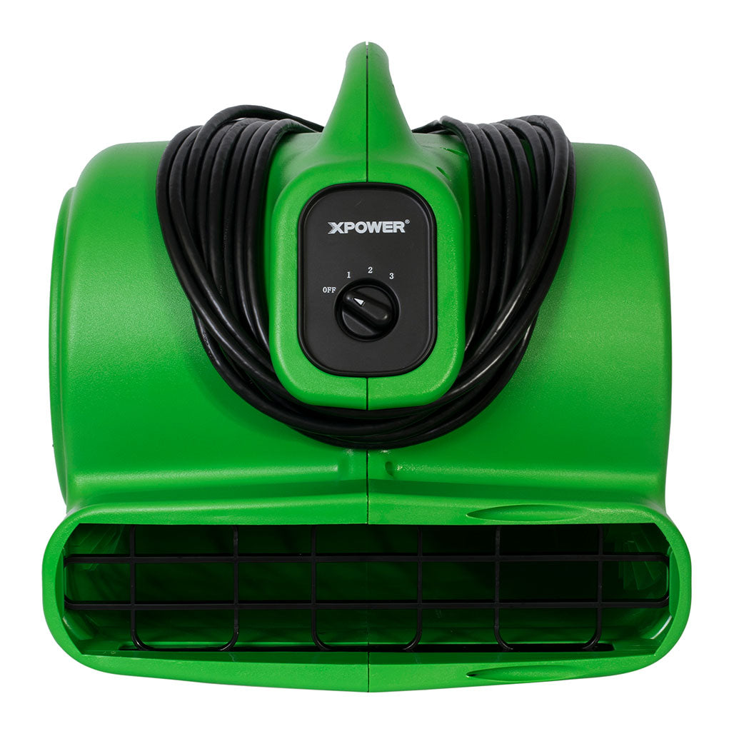 XPOWER X-600A Air Mover, 1/3 HP, 2400 CFM, Green