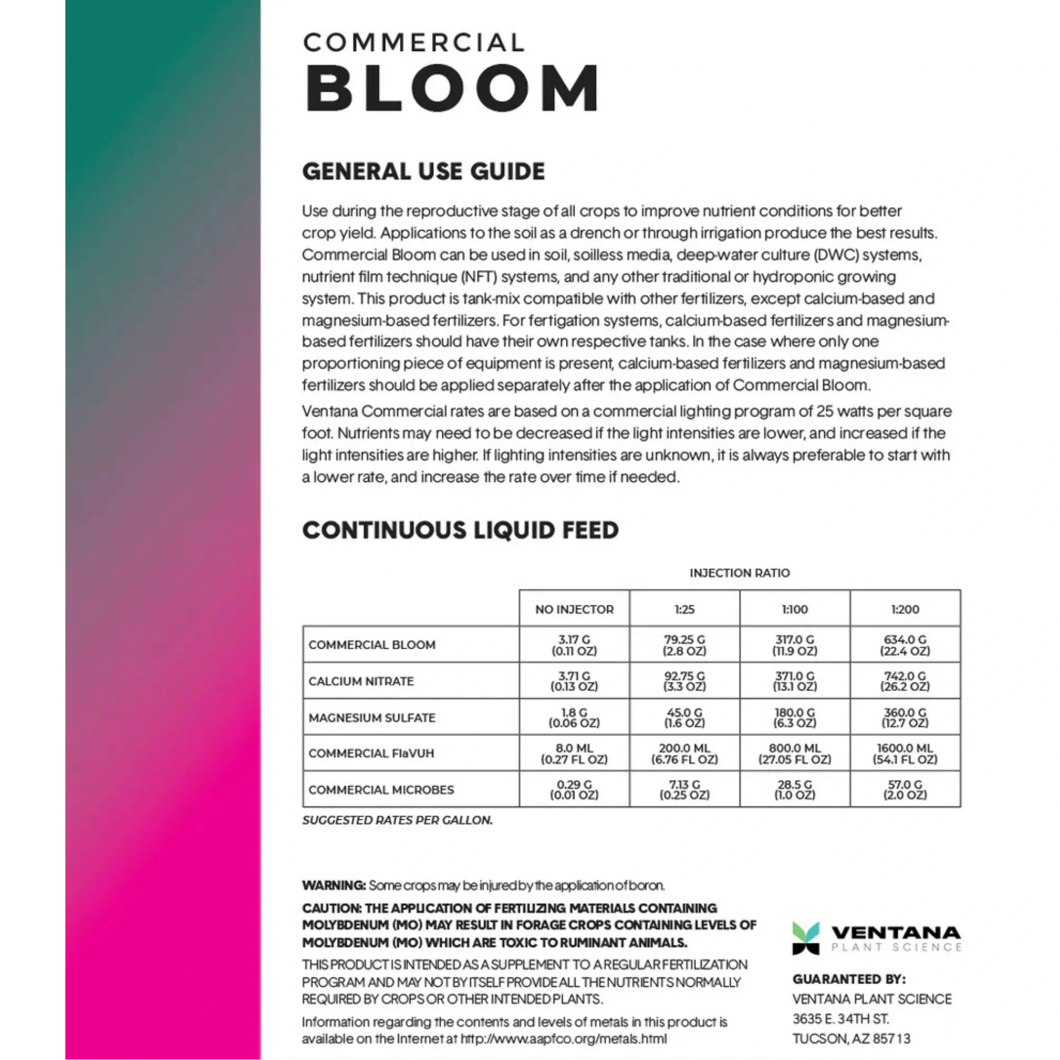 Ventana Plant Science - Commercial Bloom (2-26-41).