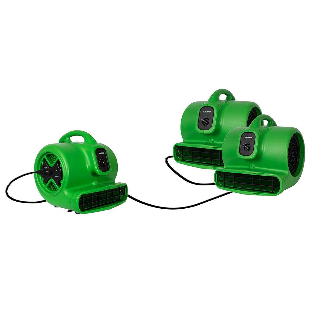 XPOWER X-600A Air Mover, 1/3 HP, 2400 CFM, Green