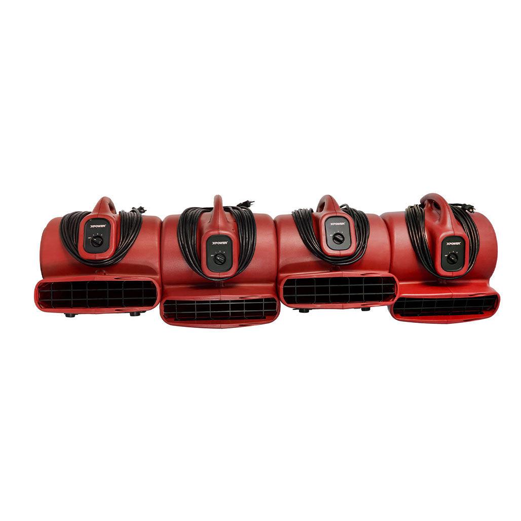 XPOWER X-600A Air Mover, 1/3 HP, 2400 CFM, Red