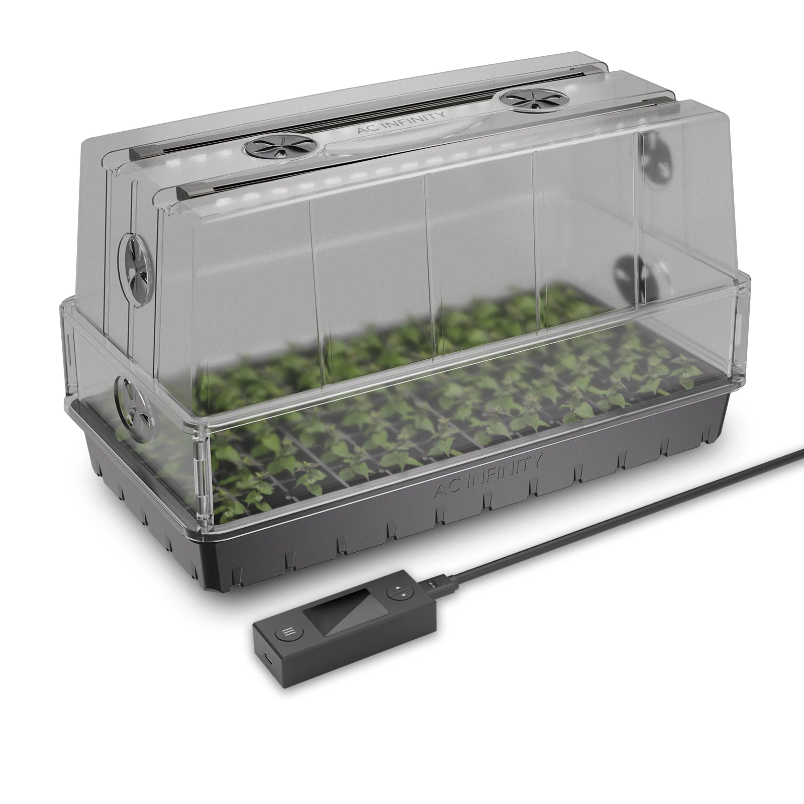 AC Infinity Germination Kit with Humidity Dome and LED Grow Light Bars, 6x12 Cell Tray (72 Site)