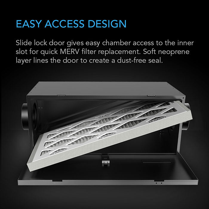 AC Infinity Air Filter Box with High Efficacy Filter, 8"