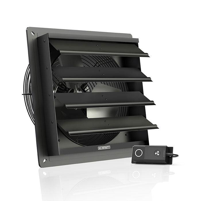 AC Infinity AIRLIFT S12 Shutter Exhaust Ventilation Fan with Speed Controller, 12"