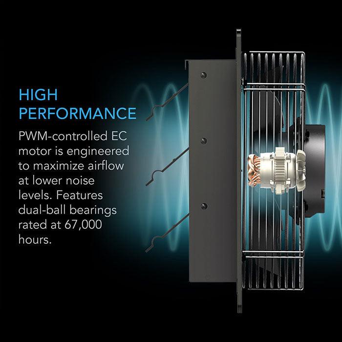 AC Infinity AIRLIFT T Series Smart Shutter Exhaust Ventilation Fan with Temperature Humidity Controller