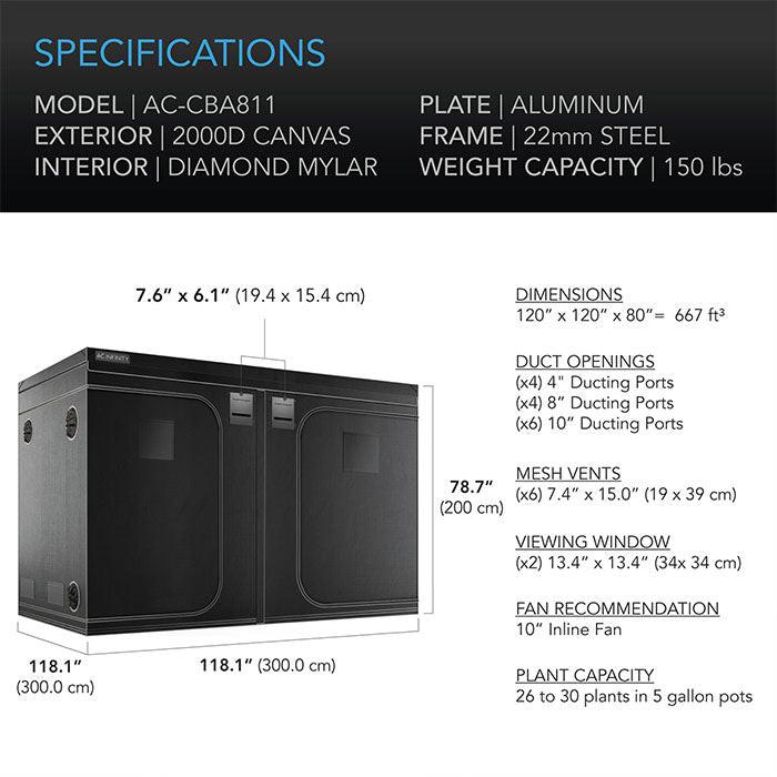 AC Infinity CLOUDLAB 10' x 10' Grow Tent