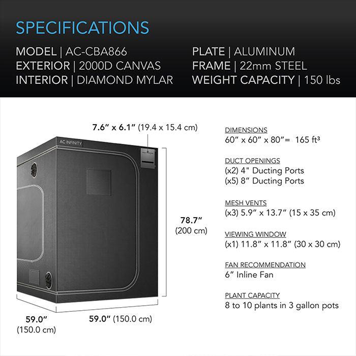 AC Infinity CLOUDLAB 5' x 5' Grow Tent