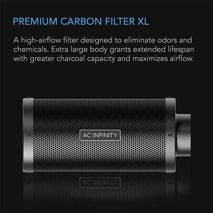 AC Infinity XL Australian Charcoal Duct Carbon Filter, 8" x 23" - 930 CFM