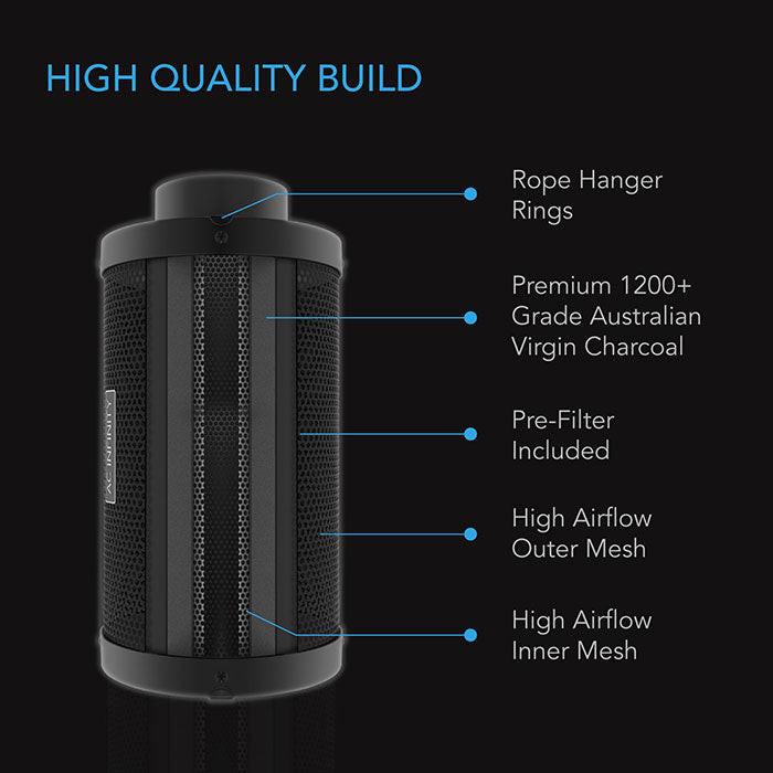 AC Infinity XL Australian Charcoal Duct Carbon Filter, 8" x 23" - 930 CFM