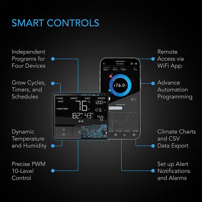 AC Infinity PRO Air Filtration Kit with Inline Fan and Controller, Carbon Filter, and Ducting Combo, 6"