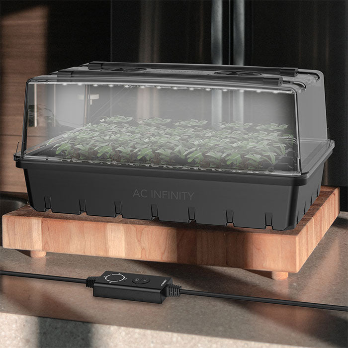AC Infinity Germination Kit with Humidity Dome and LED Grow Light Bars, 5x8 Cell Tray (40 Site)