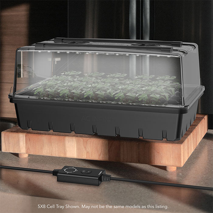 AC Infinity Germination Kit with Humidity Dome and LED Grow Light Bars, 6x12 Cell Tray (72 Site)