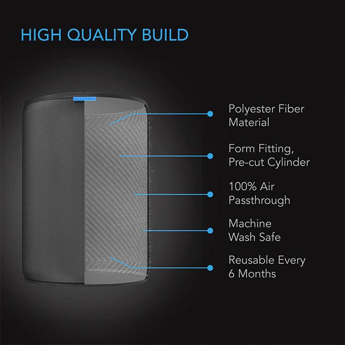 AC Infinity Cloth Pre-Filter for Inline Carbon filter, 4" - Pack of 2