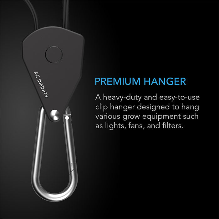 AC Infinity Heavy-Duty Adjustable Rope Clip Hanger, 6 Pairs