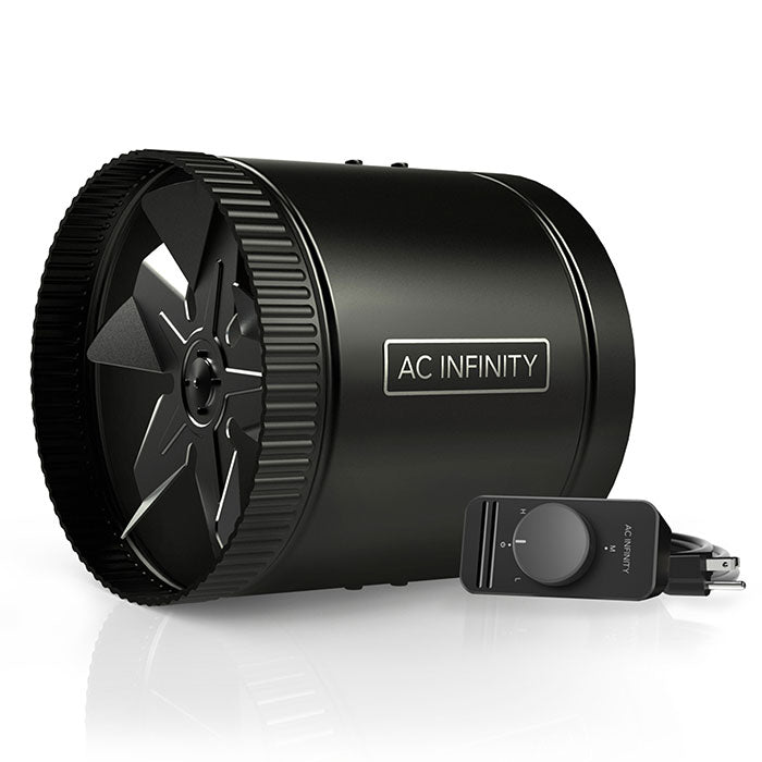 AC Infinity Raxial S6 Inline Booster Duct Fan with Speed Controller, 6"