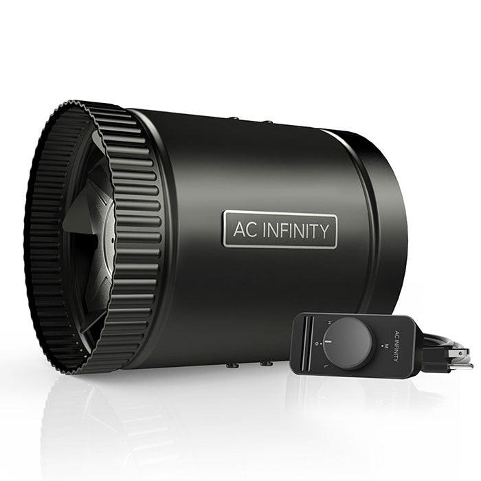 AC Infinity Raxial S8 Inline Booster Duct Fan with Speed Controller, 8"