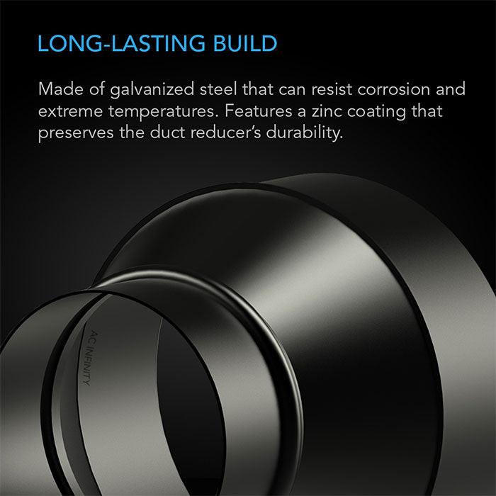 AC Infinity Galvanized Steel Duct Reducer