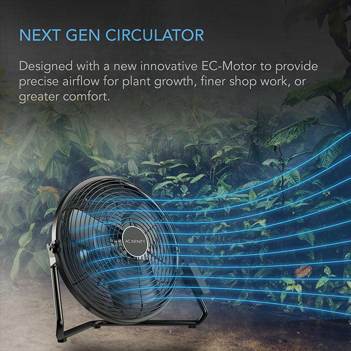 AC Infinity CLOUDLIFT S12 Floor/Wall Fan with Wireless Controller, 12"