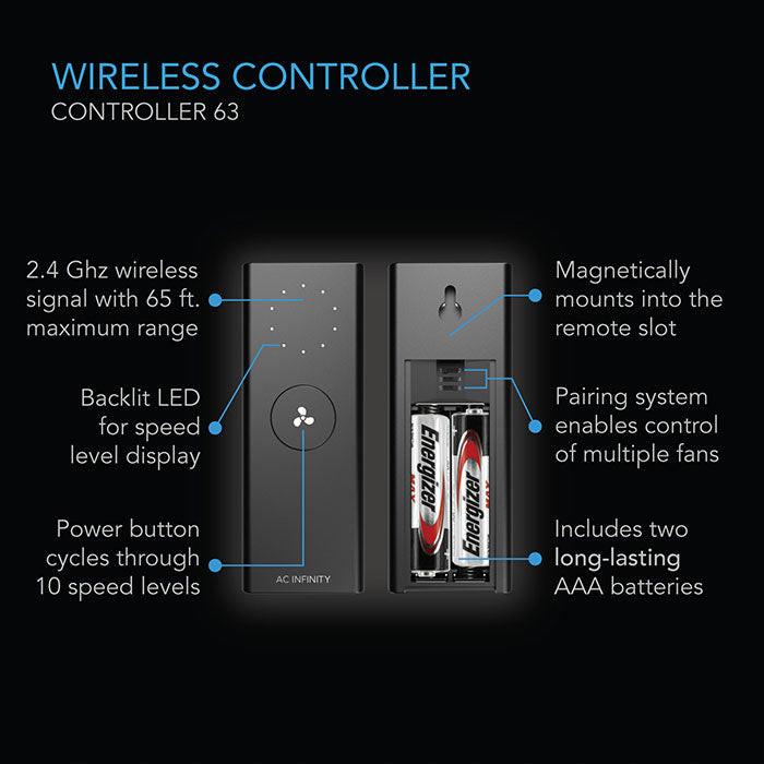AC Infinity CLOUDLIFT S Series Floor/Wall Fan with Wireless Controller