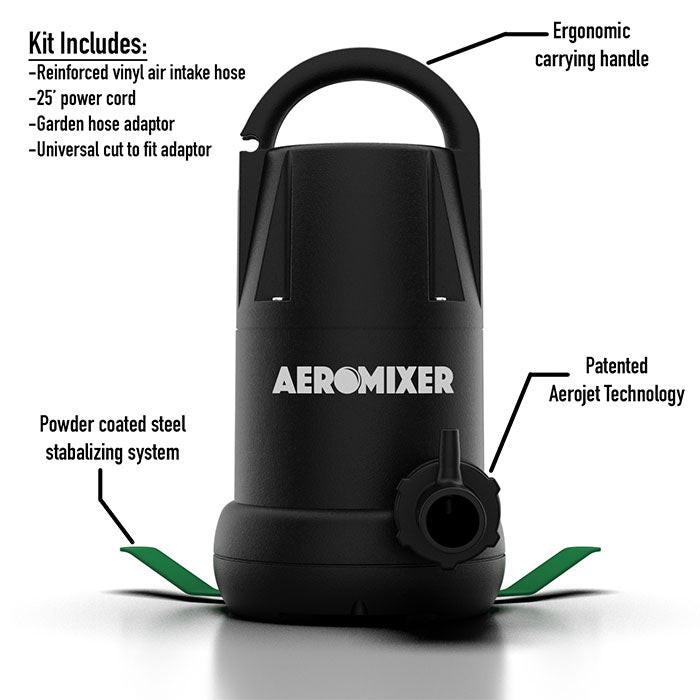 AeroMixer Nutrient Mixer & Aerator Pump Kit For Tall Tanks