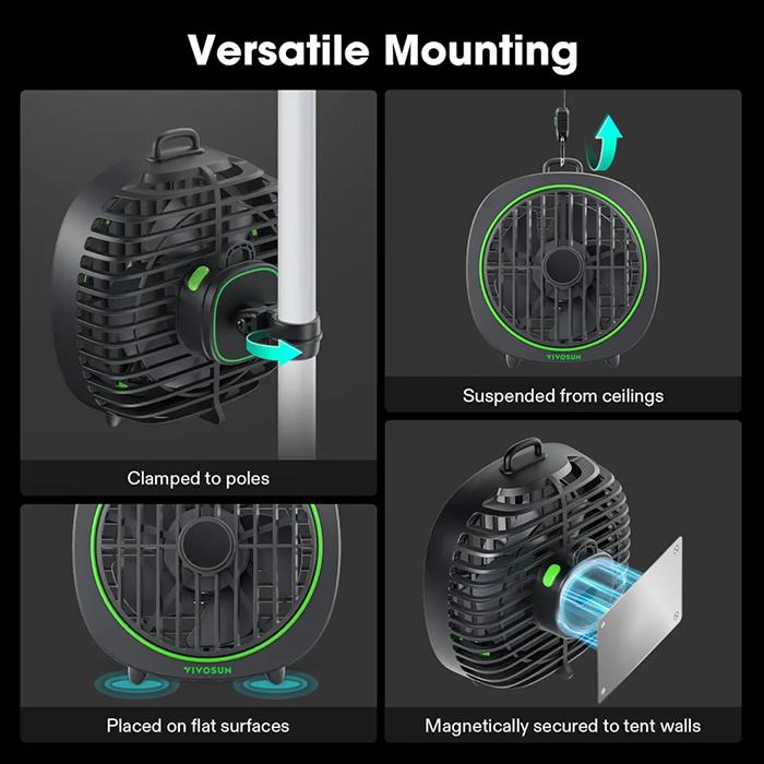 Vivosun AeroWave D4 Grow Tent Clip Fan, 4"