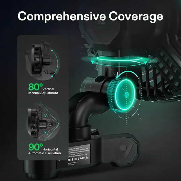 Vivosun AeroWave E Series Oscillating Grow Tent Clip Fan