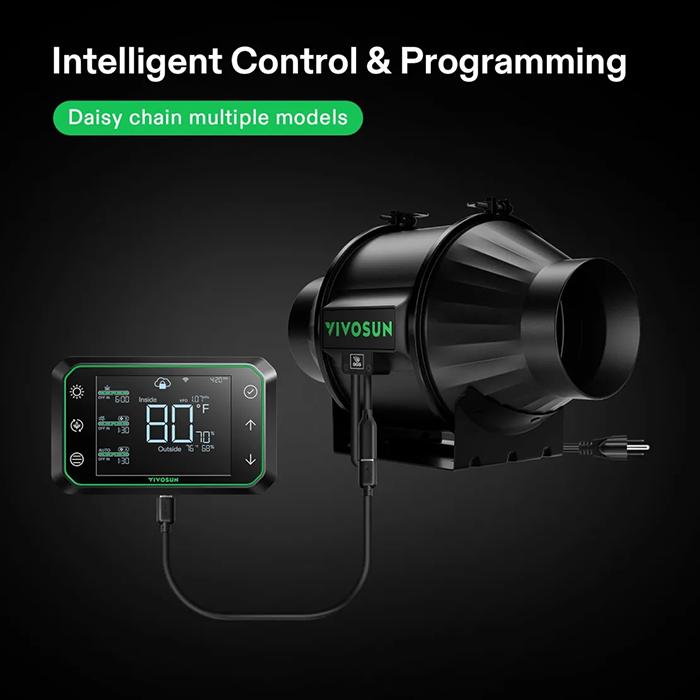 Vivosun AeroZesh T6 6" Inline Fan with E42A Controller