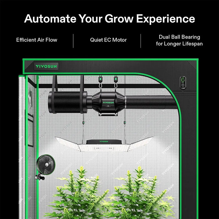 Vivosun AeroZesh T6 6" Inline Fan with E12 Speed Controller