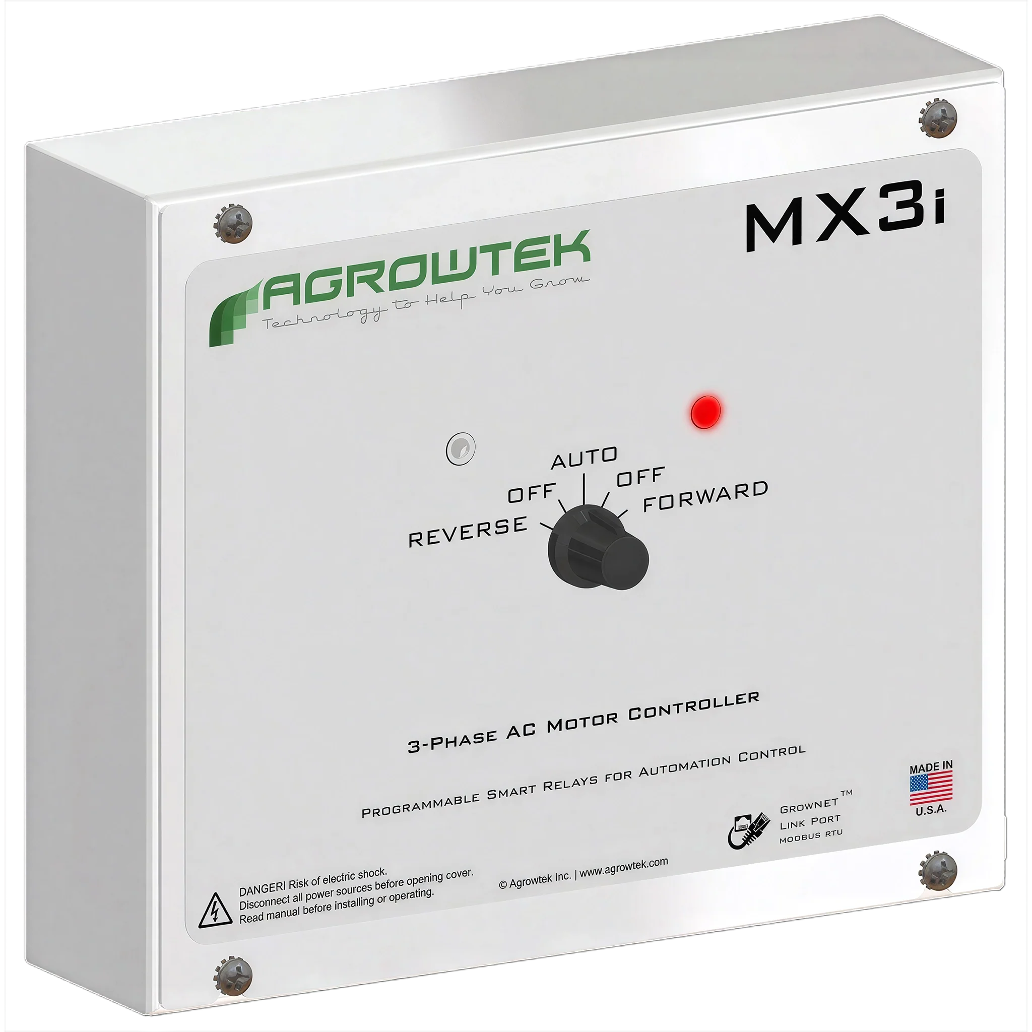 Agrowtek MX3i 3-Phase AC Digital Intelligent Motor Relay, 230 Volt