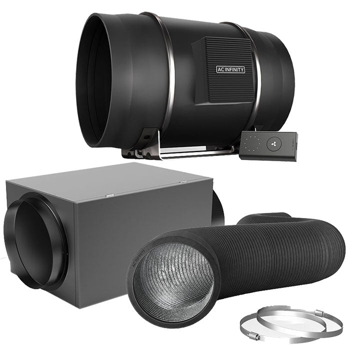 AC Infinity Air Filter Box Intake Ventilation Kit, 10"