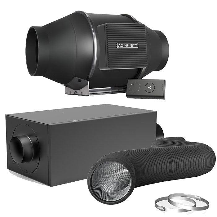 AC Infinity Air Filter Box Intake Ventilation Kit, 4"