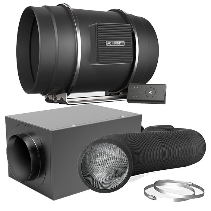 AC Infinity Air Filter Box Intake Ventilation Kit, 8"