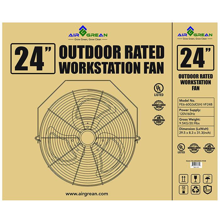 AirGrean High Velocity Workstation Fan, 24 Inch