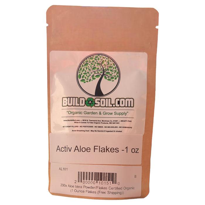 BuildASoil 200x Certified Organic Aloe Vera Powder Flakes