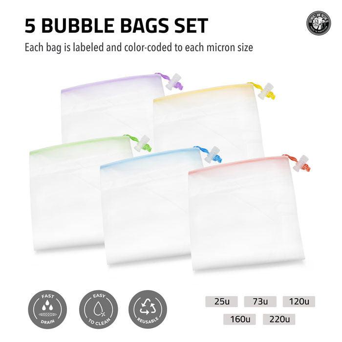 Gutenbergs Dank Pressing Co. All Mesh Bubble Bags, 1 Gallon 5 Bag Set