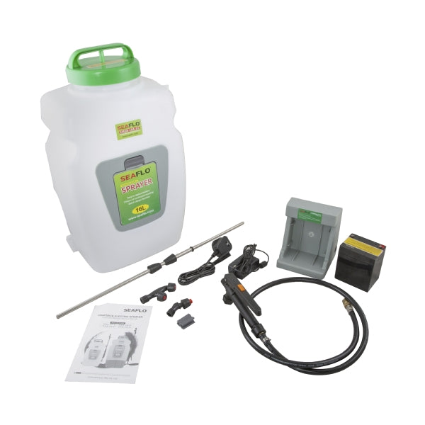 SEAFLO Electric Backpack Sprayer, 0.7 GPM, 4.2 Gallon