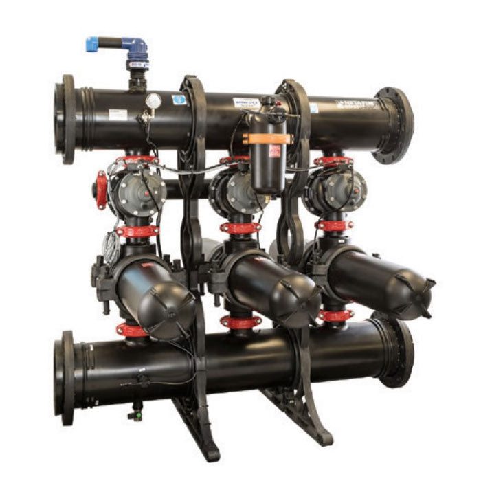 Netafim Apollo Disc-Kleen Filter Battery, Twin, 5 Filters - 120 Mesh DC Solenoid (26ASK4PB5120DC)