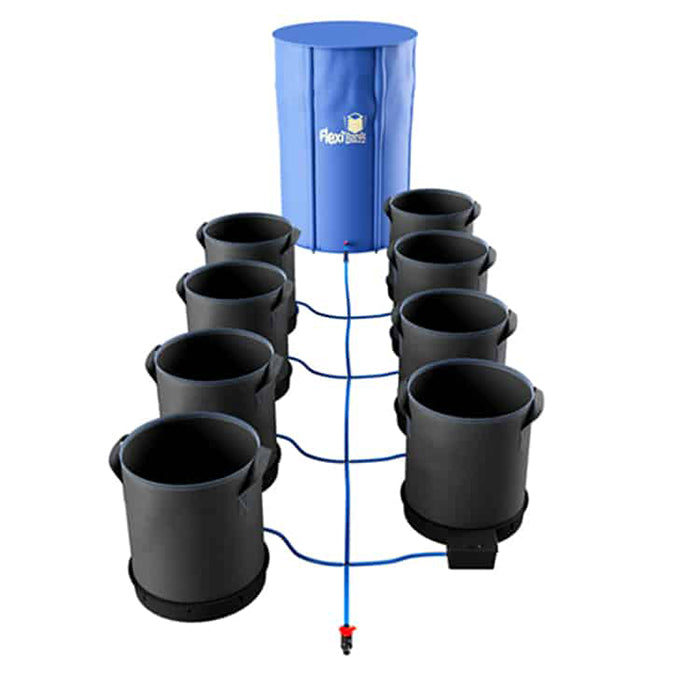 AutoPot 8 Pot XXL Watering System with 13 Gallon Fabric Pots, 25 Gallon FlexiTank