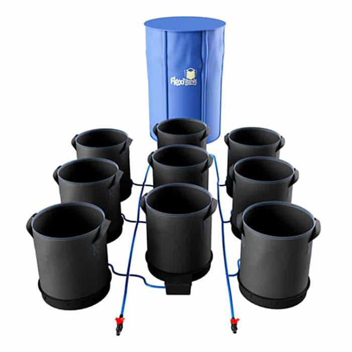 AutoPot 9 Pot XXL Watering System with 13 Gallon Fabric Pots, 25 Gallon FlexiTank