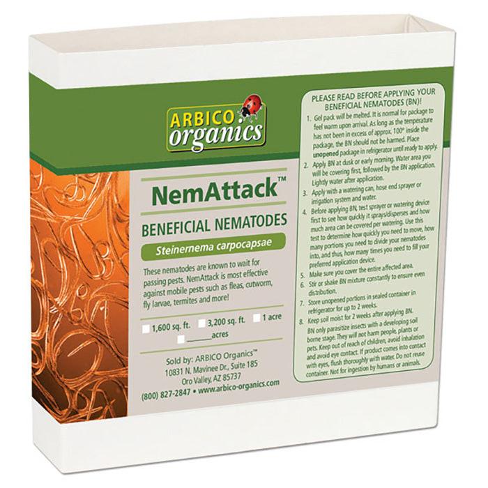 ARBICO Organics NemAttack Steinernema Carpocapsae (Sc) Beneficial Nematodes, Pack of 250 Million