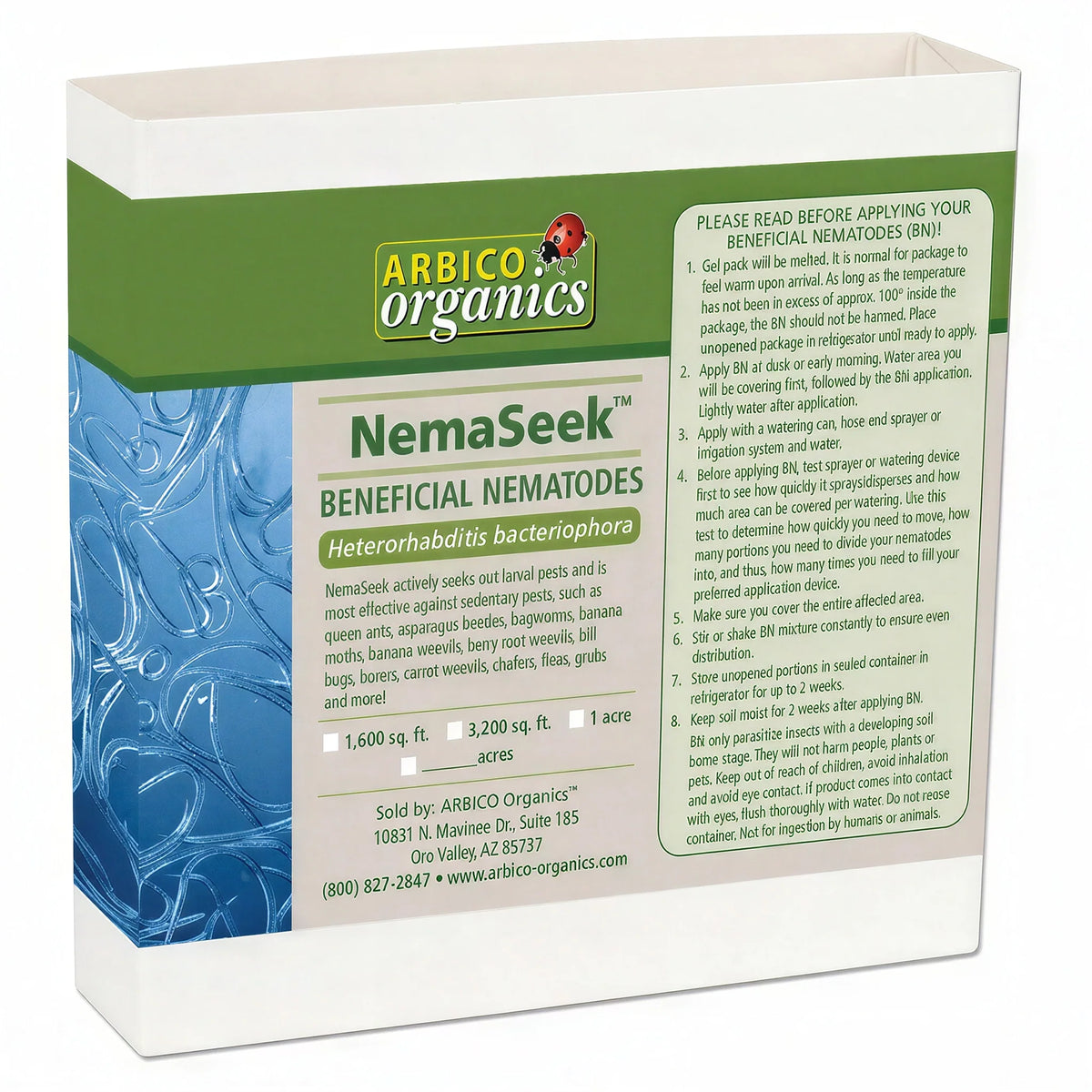 ARBICO Organics NemaSeek Heterorhabditis Bacteriophora (Hb) Beneficial Nematodes