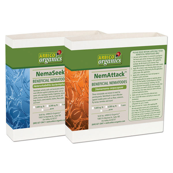 ARBICO Organics NemAttack & NemaSeek Sc/Hb Beneficial Nematodes, Pack of 20 Million (2 x 10 mil)